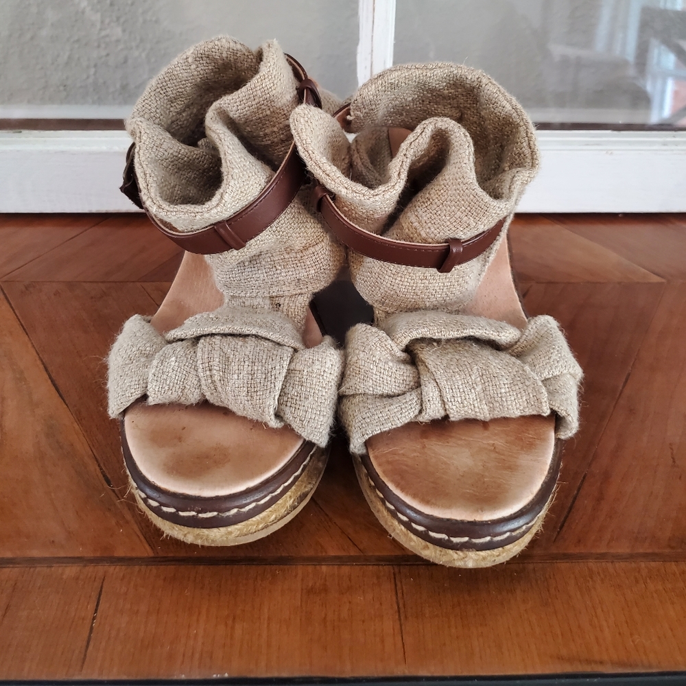 Anthropologie Schuler & Son's wedge espadrilles
